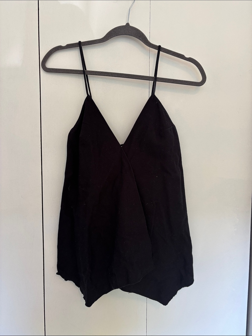 Babaton Black V-Neck Spaghetti Strap Camisole
